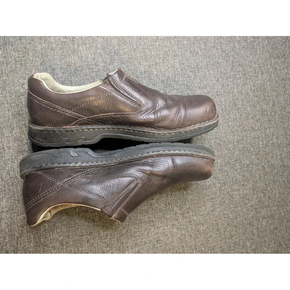Merrell World Legend Shoes Mens Size 14 Slip On Brown Pebbled Leather Comfort